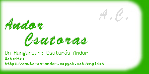 andor csutoras business card